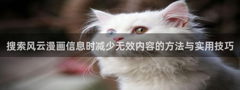 七七漫画好漫画推荐:搜索风云漫画信息时减少无效内容的方法与实用技巧